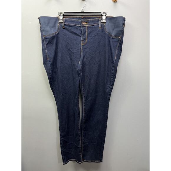 Old Navy Maternity Skinny Side Panel Jeans‎ Size 18 Regular Dark Wash - Picture 1 of 7
